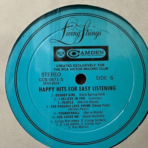 “Happy Hits for Easy Listening” Vinyl Records (5 Records) - Picture 13 of 13